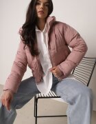 jstyle Jachetă Puffer matlasată roz cu glugă Miviera