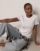 jstyle Tricou Alb de bumbac în Stil Clasic Nedila