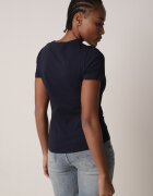 jstyle Tricou de bumbac bleumarin în stil clasic Nedila