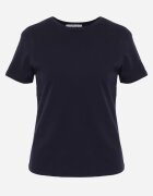 jstyle Tricou de bumbac bleumarin în stil clasic Nedila