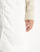 jstyle Vestă Albă Matlasată cu Blană și Glugă Innarella