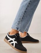 jumelle Adidași Negri pe talpă de cauciuc cu model geometric Sewtila