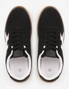 jumelle Adidași Negri pe talpă de cauciuc cu model geometric Sewtila