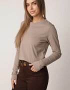 jumelle Bluză clasică cu mânecă lungă din bumbac Yukkio Bej