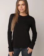 jumelle Bluză clasică cu mânecă lungă din bumbac Yukkio Neagră