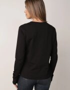 jumelle Bluză clasică cu mânecă lungă din bumbac Yukkio Neagră