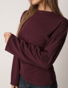 jumelle Bluză din bumbac tip kimono încrețită în talie Obrazia Bordo