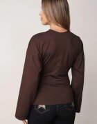 jumelle Bluză din bumbac tip kimono încrețită în talie Obrazia Maro