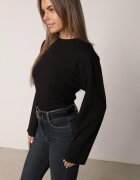 jumelle Bluză din bumbac tip kimono încrețită în talie Obrazia Neagră