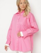 jumelle Cămașă Clasic Fucsia din Bumbac Croi Oversize Ronavelle