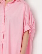 jumelle Cămașă roz de bumbac cu croială oversize Zialira