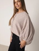 jumelle Cardigan batwing cu lână și mâneci bufante Neliati Bej