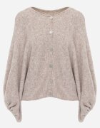 jumelle Cardigan batwing cu lână și mâneci bufante Neliati Bej