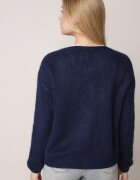 jumelle Cardigan Bleumarin Clasic din Lână și Moher Noloria