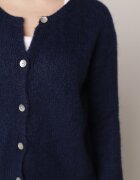 jumelle Cardigan Bleumarin Clasic din Lână și Moher Noloria