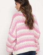 jumelle Cardigan Deschis Fucsia în Dungi Nevarith
