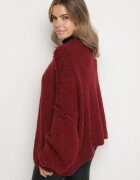 jumelle Cardigan Grena tip liliac fără închidere cu amestec de lână și viscoză Rallisa