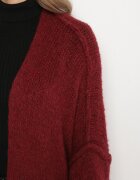 jumelle Cardigan Grena tip liliac fără închidere cu amestec de lână și viscoză Rallisa