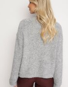 jumelle Cardigan Gri Deschis cu Viscoză Lână și Mohair Decorat cu Buzunare Edorianna