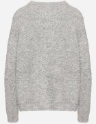 jumelle Cardigan Gri Deschis cu Viscoză Lână și Mohair Decorat cu Buzunare Edorianna