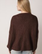 jumelle Cardigan Maro cu decolteu în V din tricot cu lână și mohair Lismio