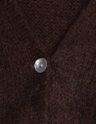 jumelle Cardigan Maro cu decolteu în V din tricot cu lână și mohair Lismio