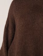 jumelle Cardigan Maro Oversize cu Lână Decorat cu Fundițe Eleathalie