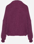 jumelle Cardigan Mov Oversize cu Lână Decorat cu Fundițe Eleathalie