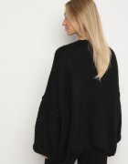 jumelle Cardigan Negru tip liliac fără închidere cu amestec de lână și vâscoză Rallisa