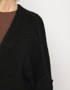 jumelle Cardigan Negru tip liliac fără închidere cu amestec de lână și vâscoză Rallisa