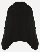 jumelle Cardigan Negru tip liliac fără închidere cu amestec de lână și vâscoză Rallisa