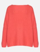 jumelle Cardigan Roz cu Decolteu în V din Tricot cu Lână și Mohair Lismio
