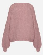 jumelle Cardigan roz Oversize cu Lână Decorat cu Fundițe Eleathalie