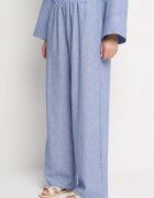 jumelle Compleu de costum Albastru Sacou cu Buzunare și Pantaloni Largi Olvania