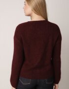 jumelle Kardigan Clasic Bordeaux cu Lână și Moher Noloria