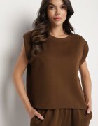 jumelle Komplet Maro din Viscoză Bluză cu Umeri Întăriți și Pantaloni Largi Nevisari