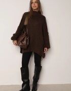jumelle Maletă Maro cu Lână Oversize cu Linia Umerilor Căzută Lilenae