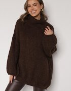jumelle Maletă Oversize Simplă Maro cu amestec de Lână și Viscoză Nerafera