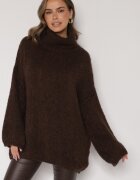 jumelle Maletă Oversize Simplă Maro cu amestec de Lână și Viscoză Nerafera