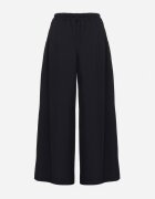 jumelle Pantaloni bleumarin stil Palazzo cu buzunare laterale Adivena