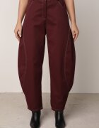 jumelle Pantaloni Casual Balloon cu cusături contrastante Aretuza Bordo