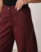 jumelle Pantaloni Casual Balloon cu cusături contrastante Aretuza Bordo