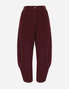 jumelle Pantaloni Casual Balloon cu cusături contrastante Aretuza Bordo