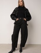 jumelle Pantaloni Casual Balloon cu cusături contrastante Aretuza Negri