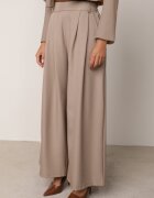 jumelle Pantaloni Maro deschis stil Palazzo cu buzunare oblice Adivena