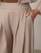 jumelle Pantaloni Maro deschis stil Palazzo cu buzunare oblice Adivena