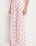 jumelle Pantaloni Roz din bumbac cu croială largă cu elastic în talie Ranoline