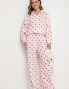 jumelle Pantaloni Roz din bumbac cu croială largă cu elastic în talie Ranoline