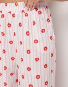 jumelle Pantaloni Roz din bumbac cu croială largă cu elastic în talie Ranoline