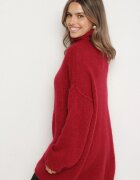 jumelle Pulover Bordo Oversize din tricot cu lână și mohair Temittes